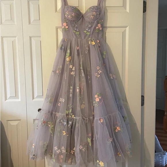 Teuta Matoshi Violet Blooms Terrace dress - Picture 4 of 7